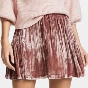 Madewell Crushed Velvet Rose Mini Skirt | Size: 6